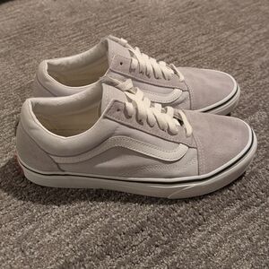 Vans Light Gray Suede Canvas Old Skool Sneakers Men's 6/Women's 7.5